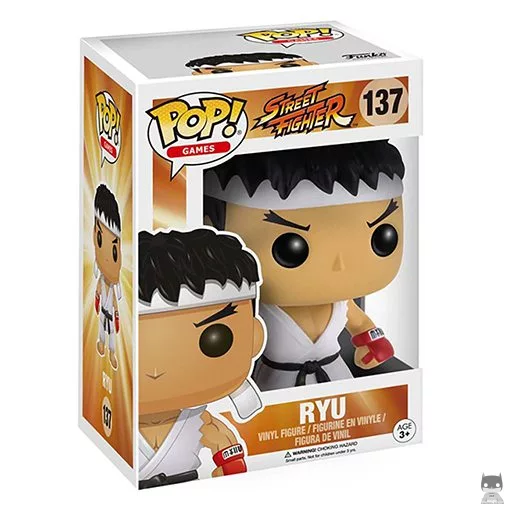 Figurine Funko POP Ryu (Bandeau Blanc) (GameStop)