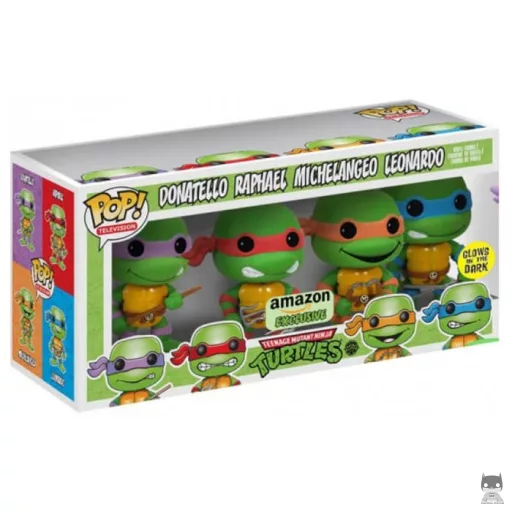 Figurine Funko POP Donatello, Raphael, Michelangelo & Leonardo (Glow in The Dark + 4 Pack) (Tortues Ninja)