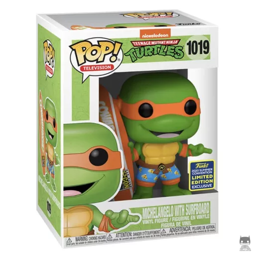 Figurine Funko POP Michelangelo avec une planche de surf (Tortues Ninja)