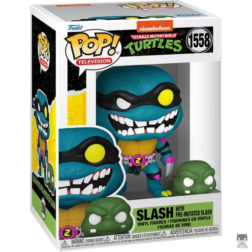 Figurine Funko POP Slash avec pré-mutant Slash (Tortues Ninja)