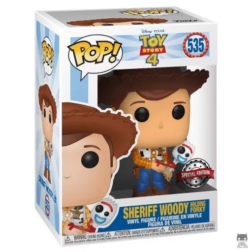 Figurine Funko POP Shérif Woody tenant Fourchette (Toy Story 4)