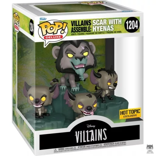 Figurine Funko POP Villains Assemble : Scar avec Hyènes (Hot Topic)