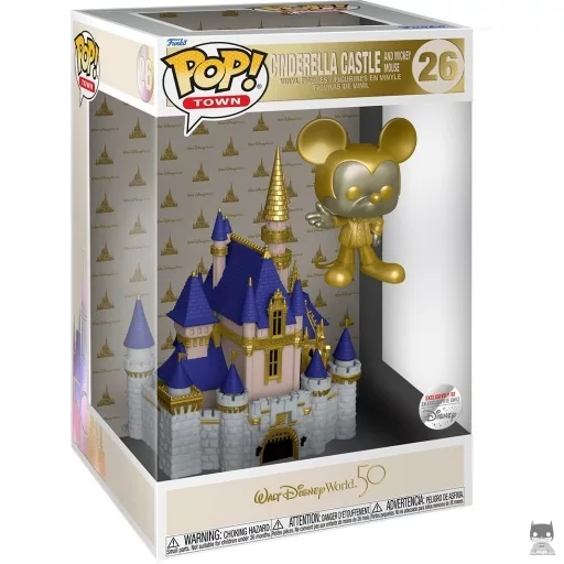Figurine Funko POP Château de Cendrillon & Mickey Mouse (Doré) (Exclusive)