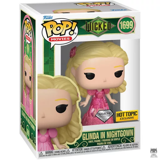 Figurine Funko POP Glinda en robe de nuit (Diamond Glitter) (Hot Topic)