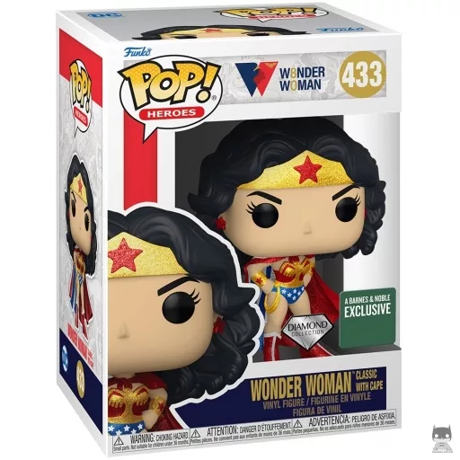 Figurine Funko POP Wonder Woman Classic avec Cape (Diamond Glitter) (Wonder Woman 80ème anniversaire)