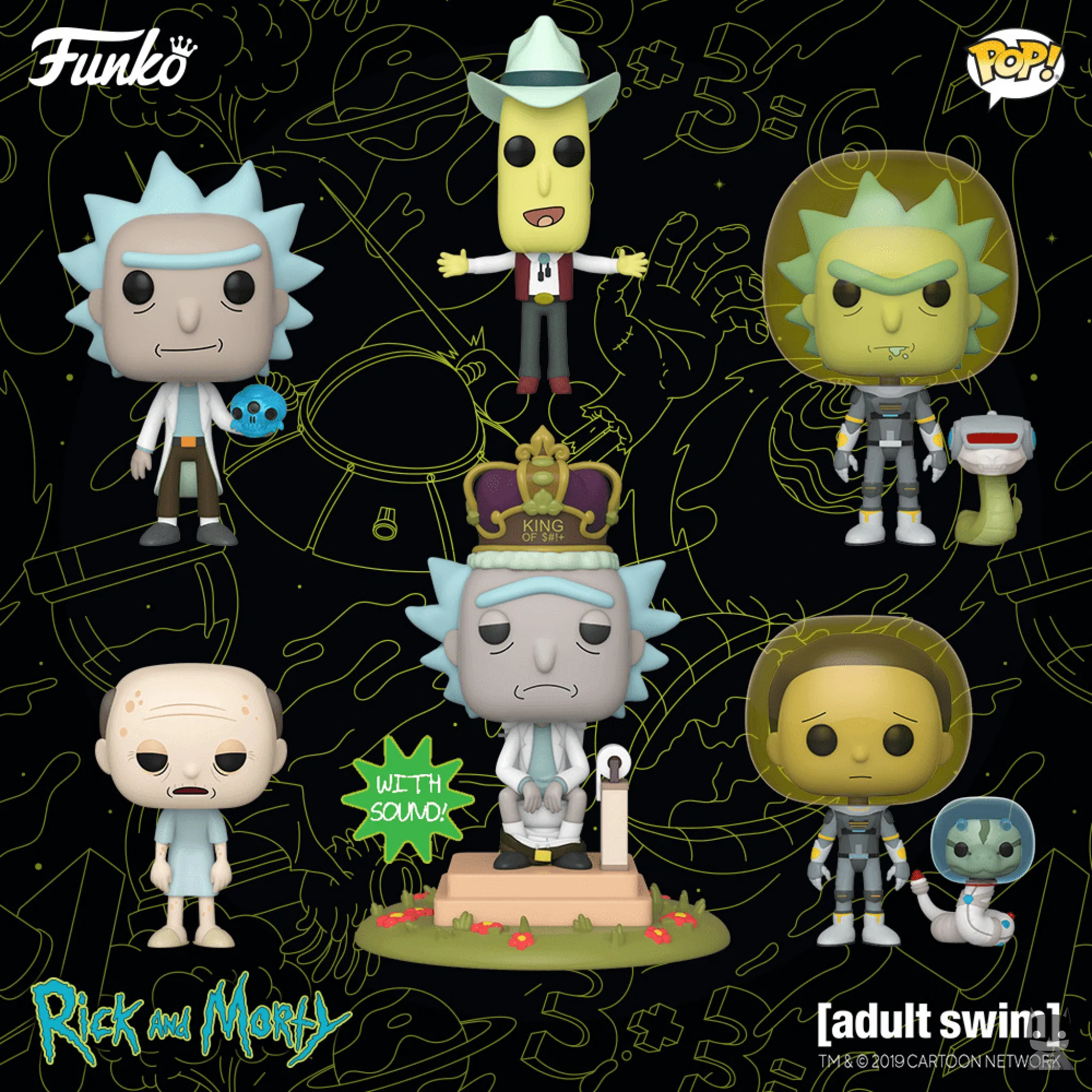 6 nouvelles POPs Rick and Morty