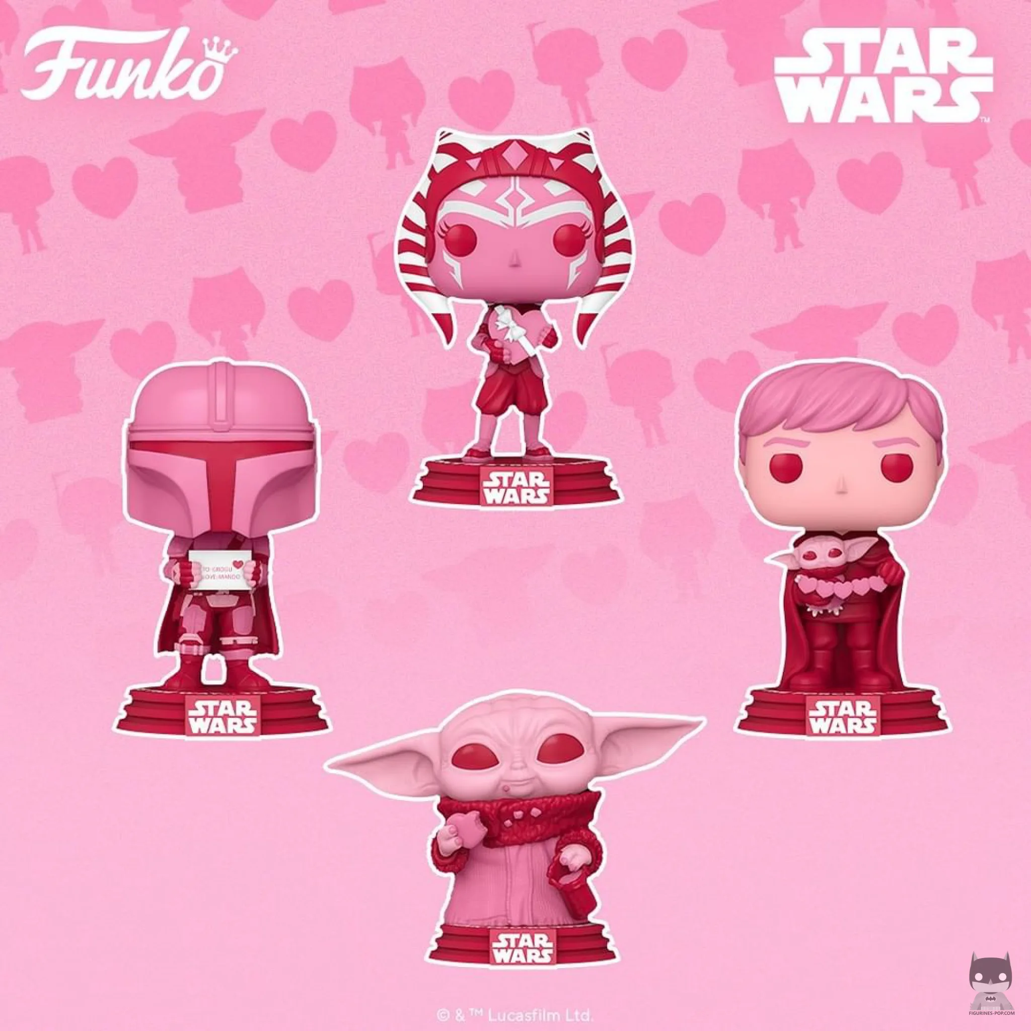 6 POP Star Wars tout en rose pour la Saint Valentin