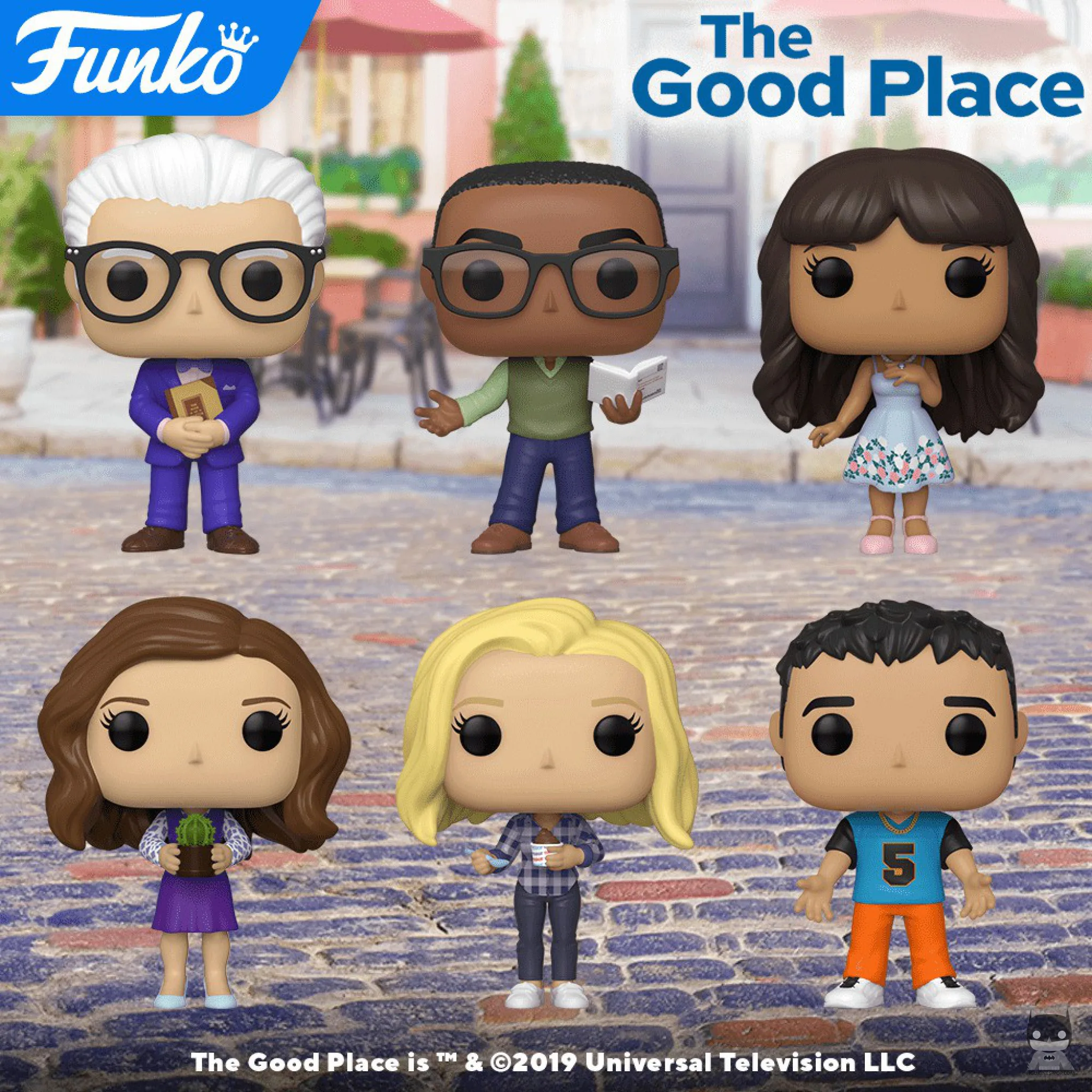Des figurines POP à l’effigie de la série Le Bon Endroit (The Good Place)