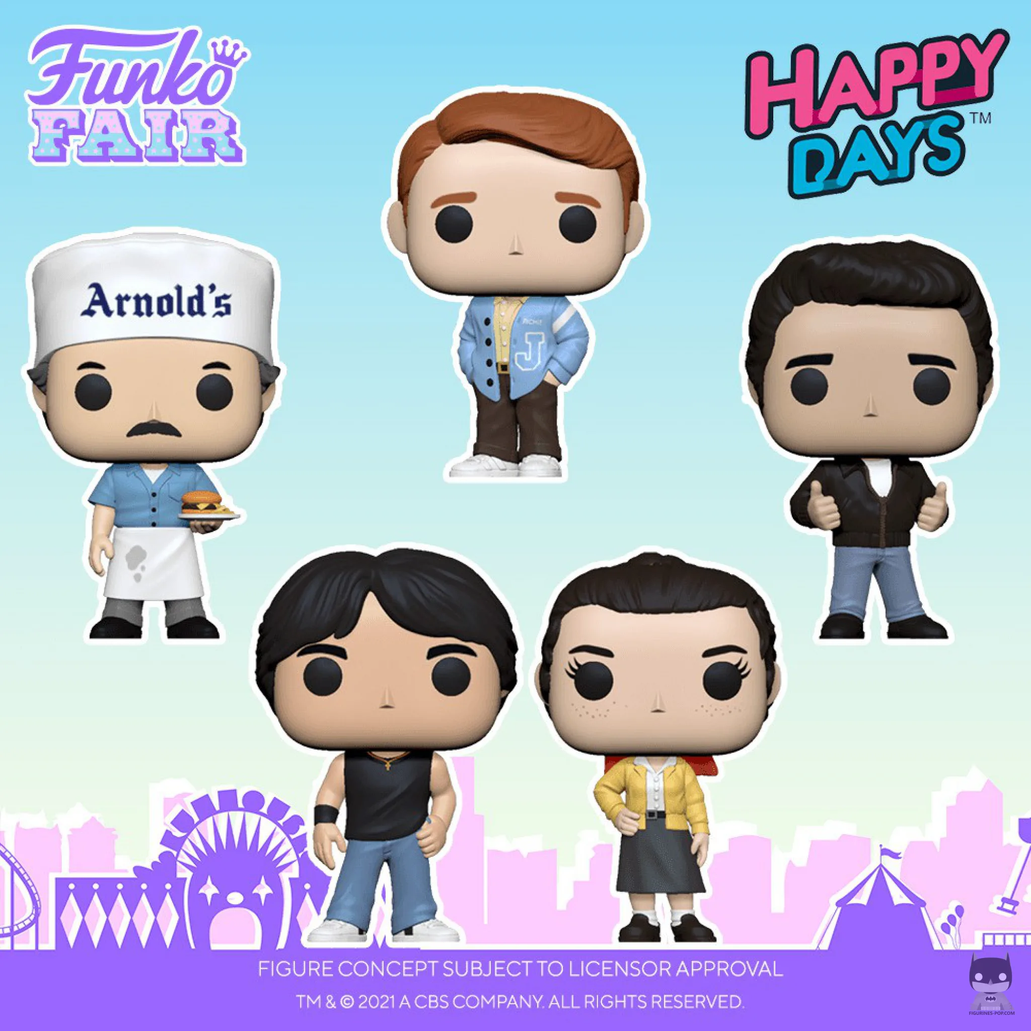 Les personnages de la série Happy Days en POP