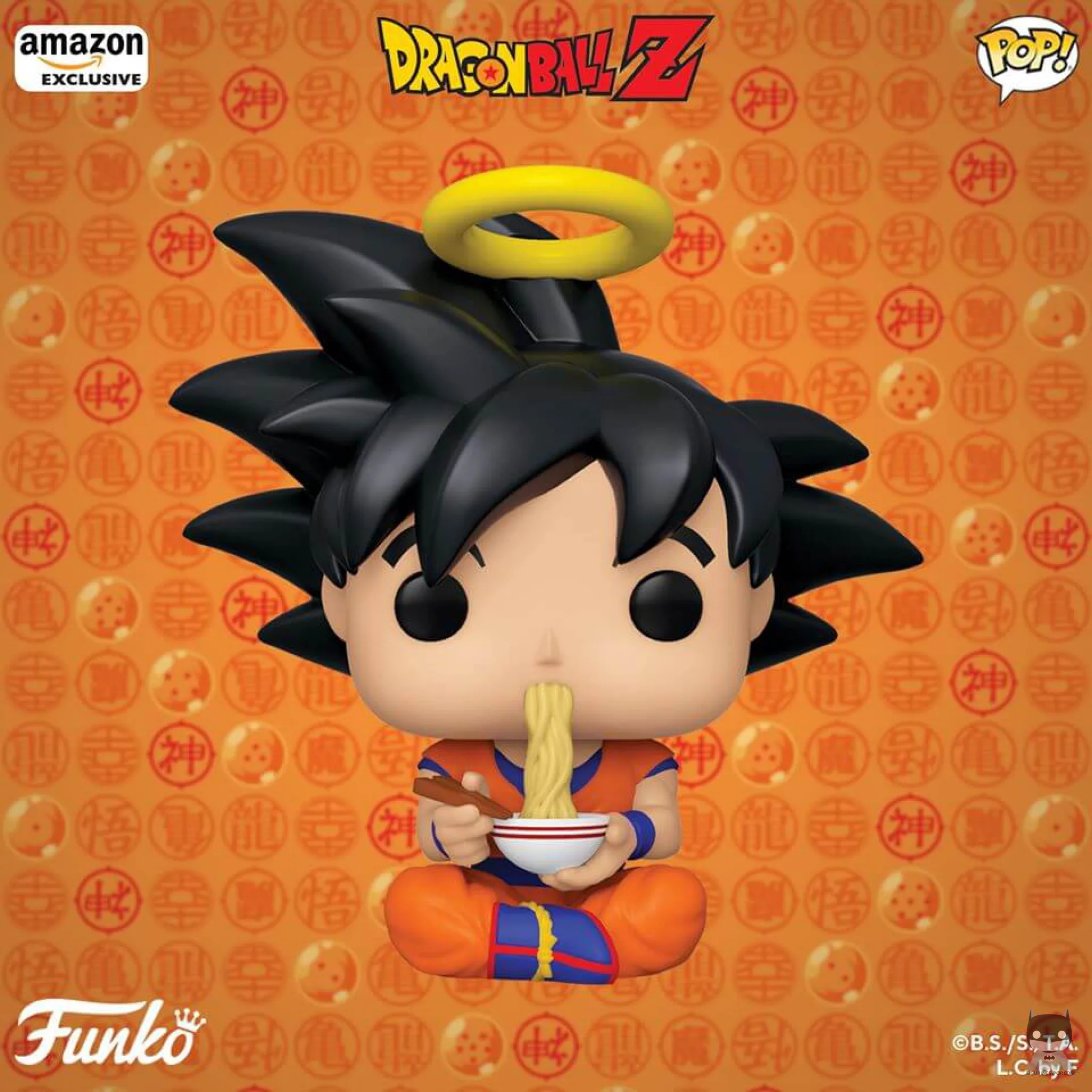 Une figurine de Goku mangeant des nouilles