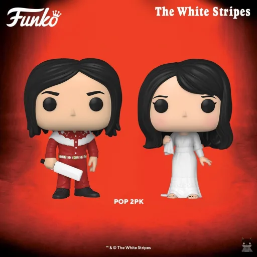 Le duo The White Stripes avec Jack et Meg en POP